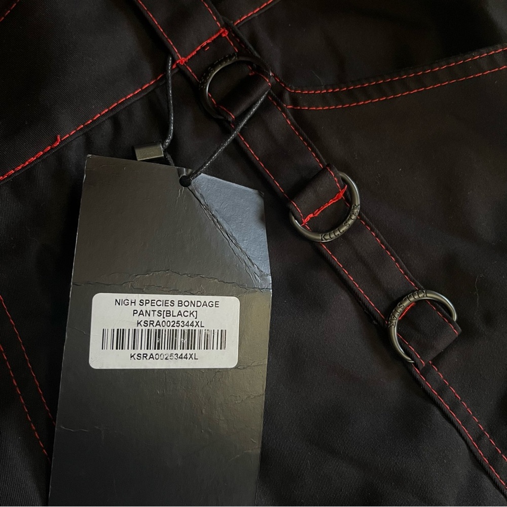 NWT Killstar wide flare pants 4X Night Species Bondage goth punk - Picture 5 of 8